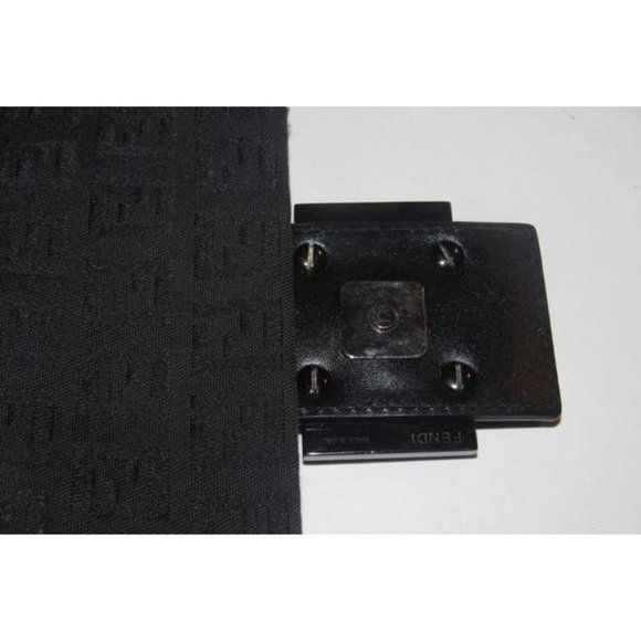 Fendi Mamma Zucco Black Shoulder Bag Zucchino Print Canvas And Leather - Picture 11 of 12